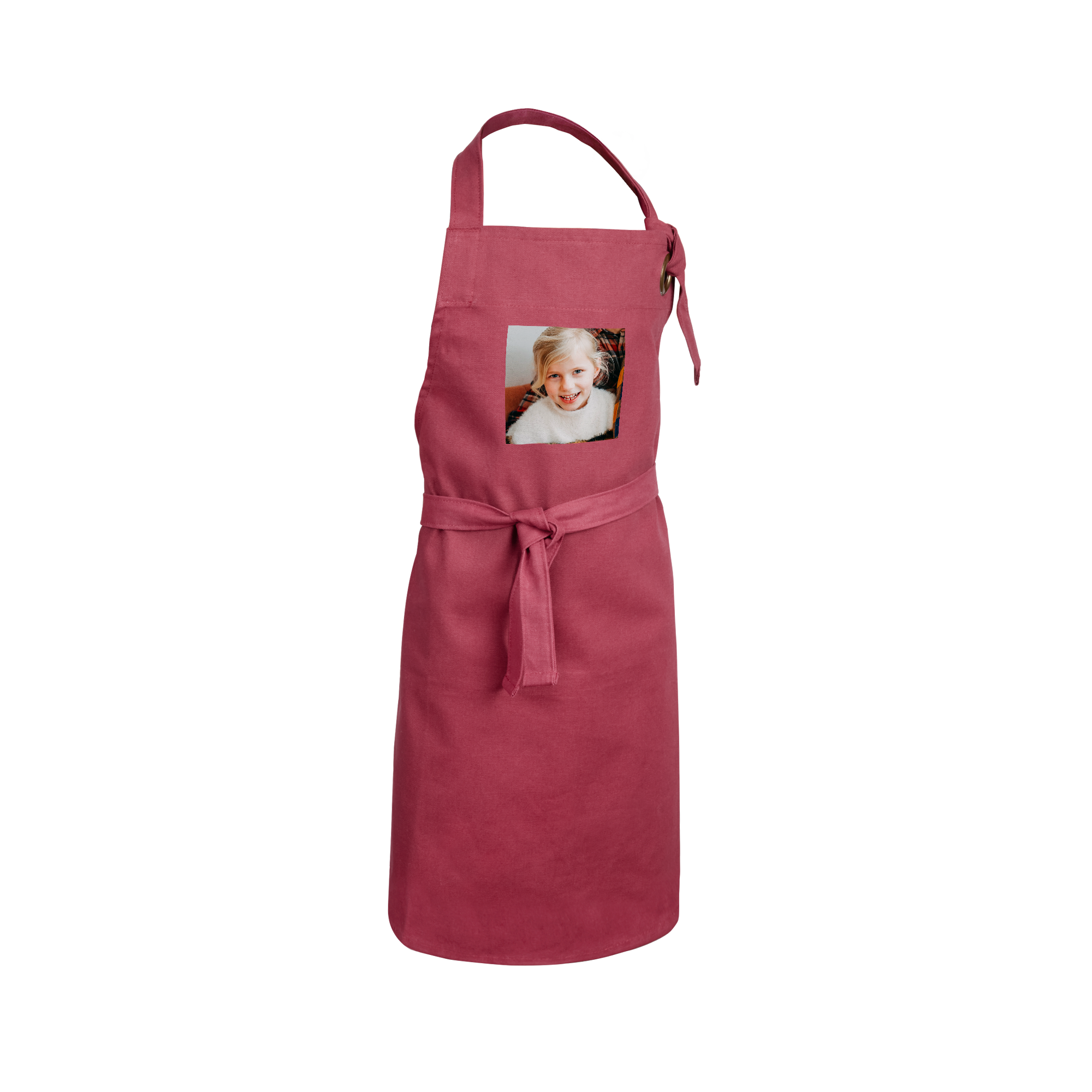 Personalised children's apron - Burgundy