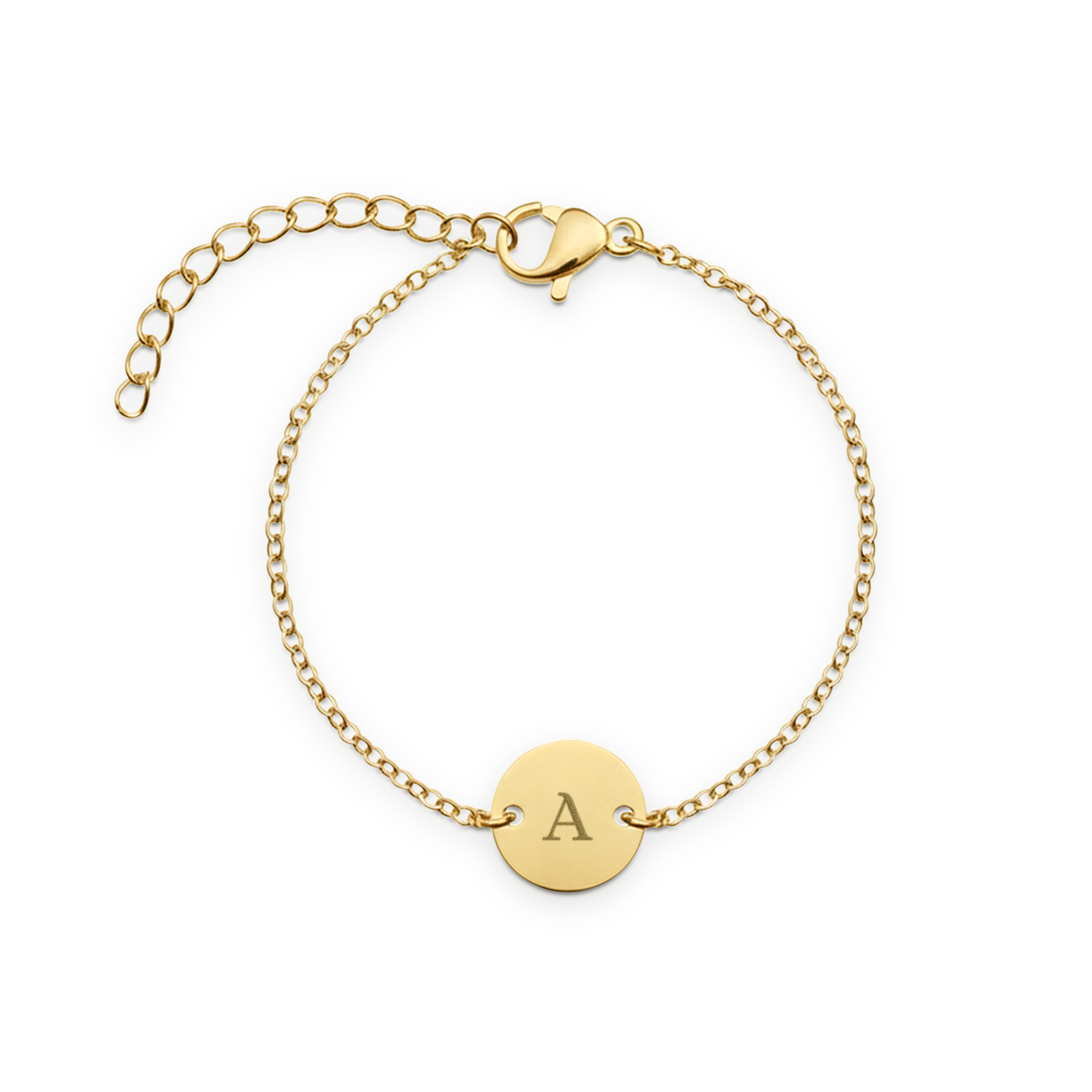 Bracelet initial - Or - 13 cm