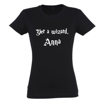Yer a wizard - T-shirt - Kvinder - Sort - L