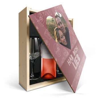 Luc Pirlet Syrah mit Glas & Druck