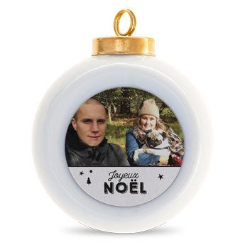 Boules de Noël en céramique (2 pièces)