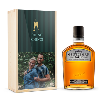 Jack Daniels Gentleman Jack Bourbon Whisky in personalisierter Kiste