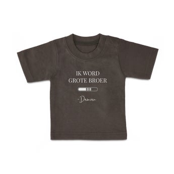 Baby T-shirt - Korte mouw - Antraciet - 50/56