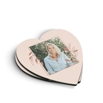Heart Shaped Coasters (2 stk)