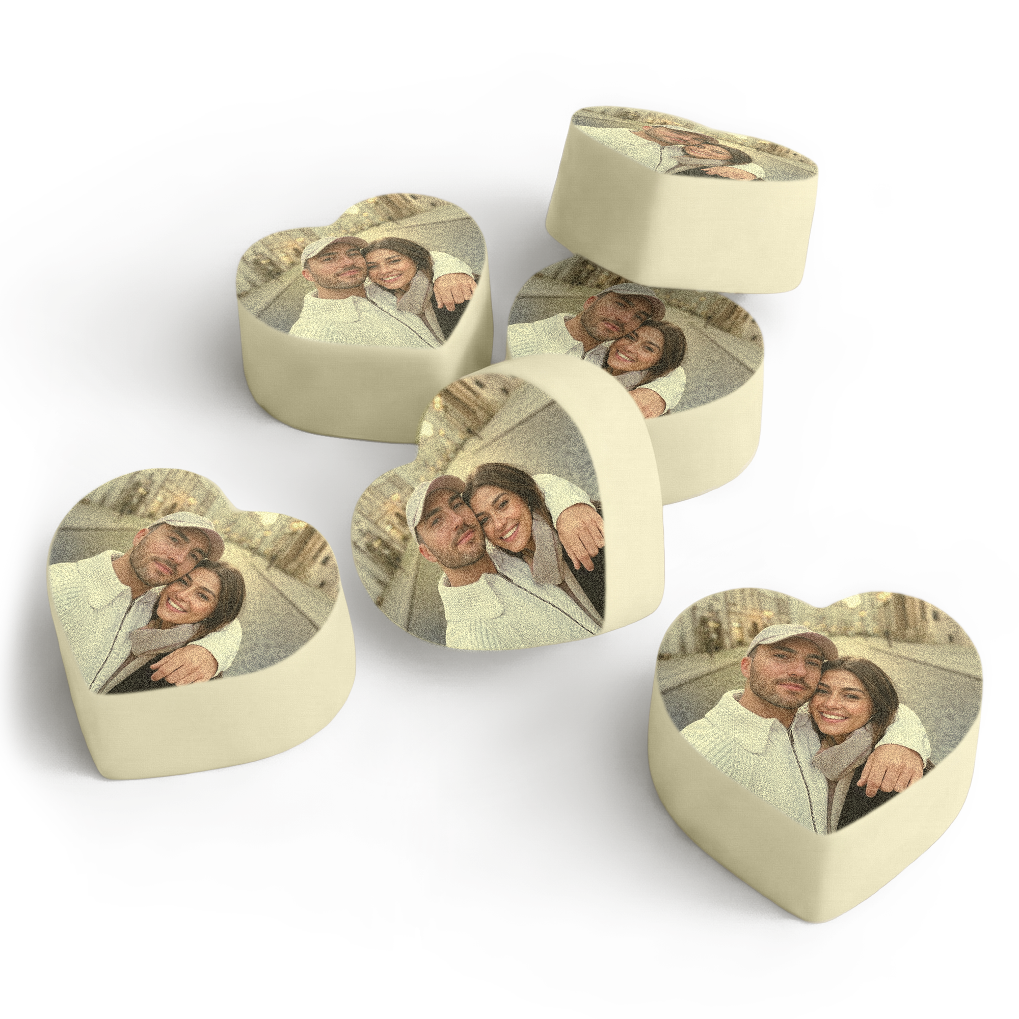 Chocolats personnalisés - Coeur praliné