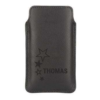 Housse portable cuir - S - Noir