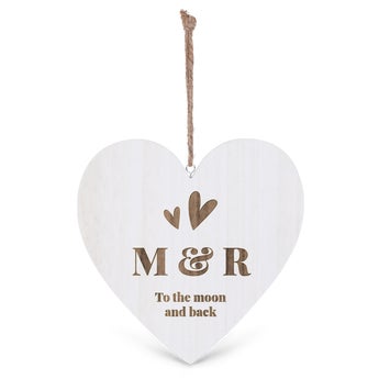 Wooden heart with name