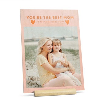 Cartão de madeira - dia das mães