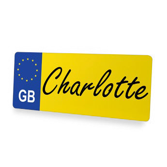 Personalised decorative number plate
