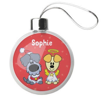 Woezel & Pip kerstbal (2 stuks)