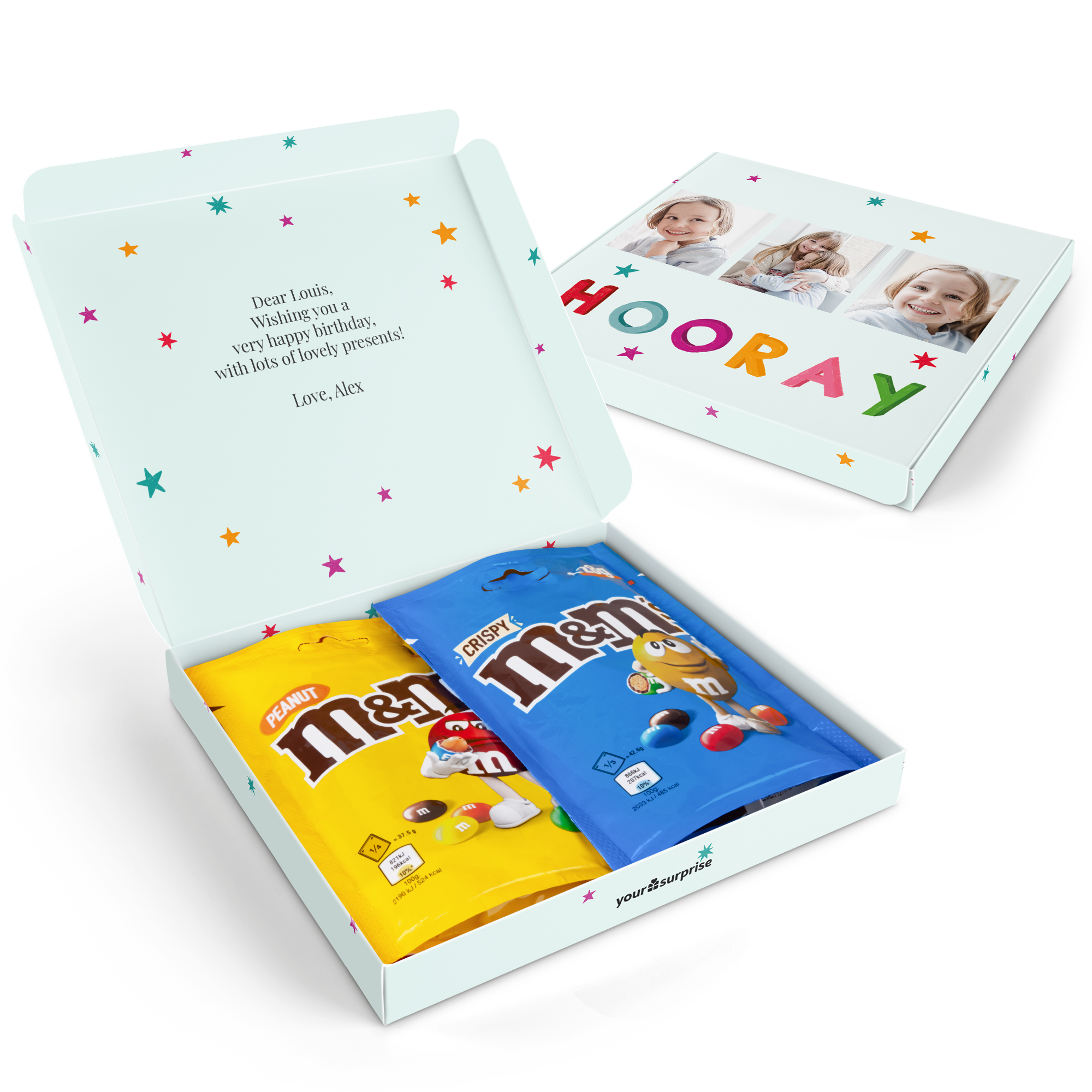 Personalised M&M's gift box - General - 2 bags