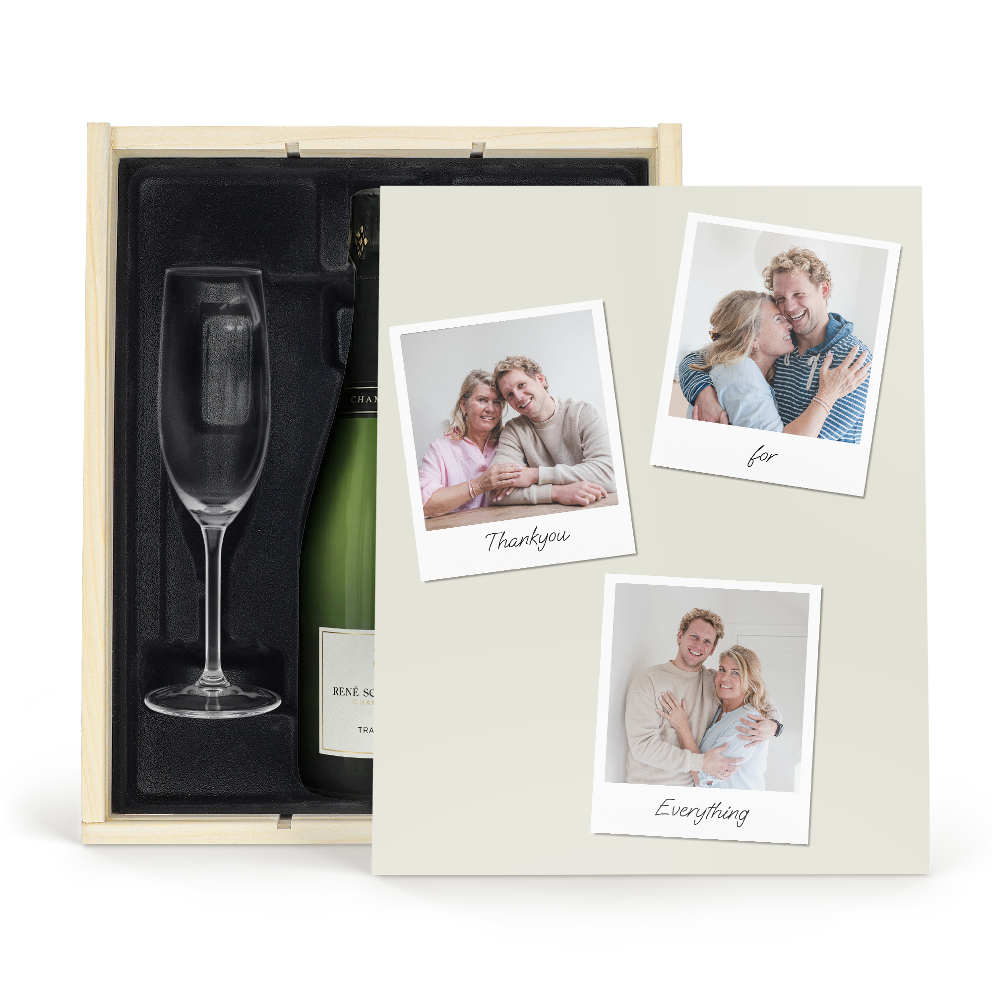 Champagnepakket met glazen - René Schloesser (750ml) - Bedrukte deksel