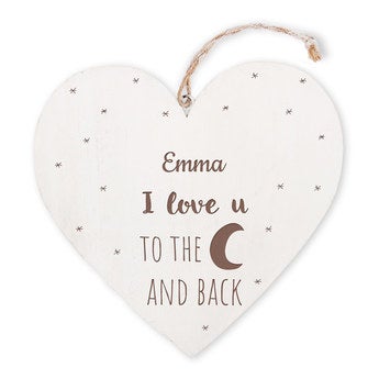 Inimă din lemn de Valentine