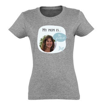 Personalised t-shirt - Mother's Day - Women - Grey - M