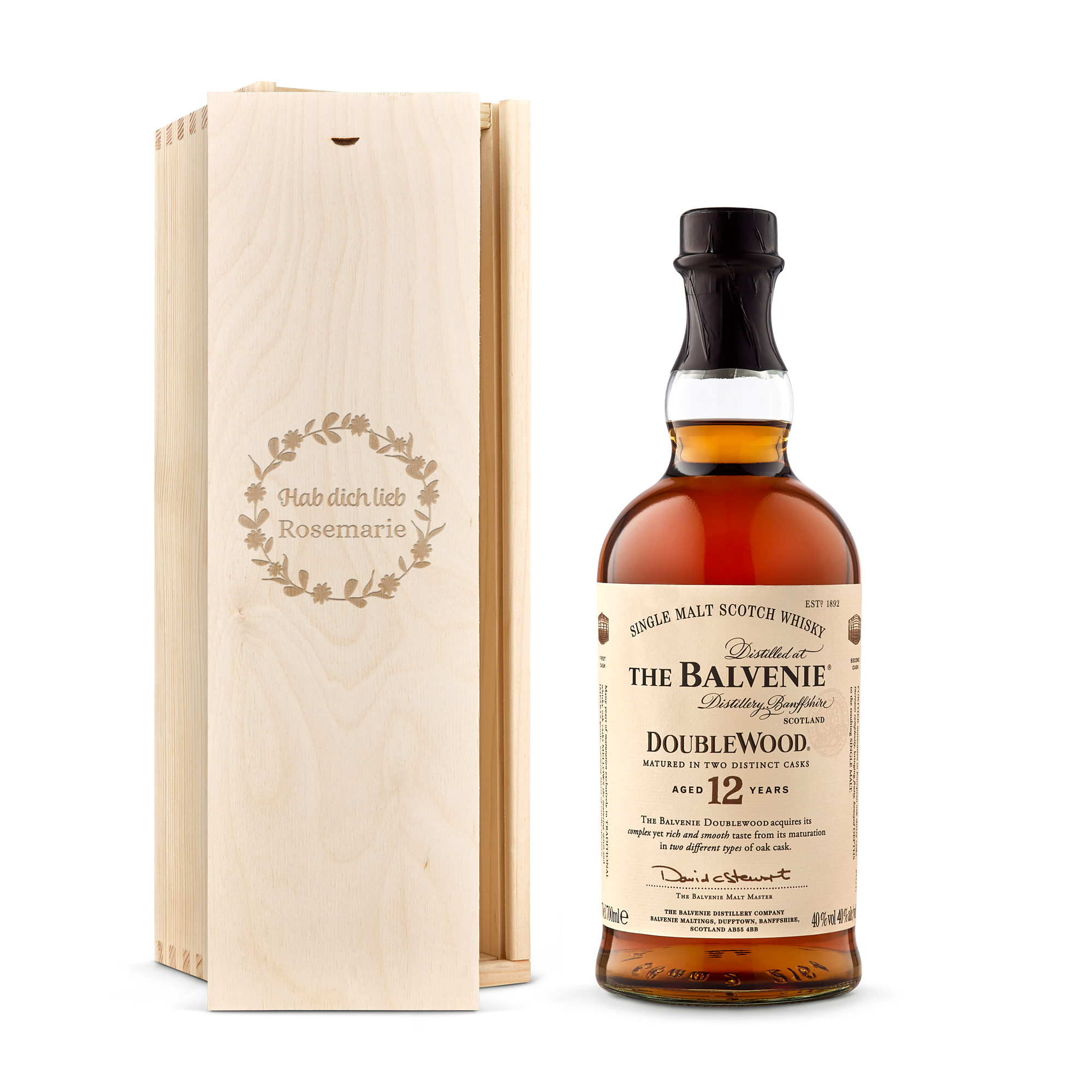The Balvenie Whisky in Kiste mit Gravur