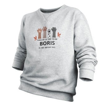 Custom sweatshirt - Menn - Grå - S