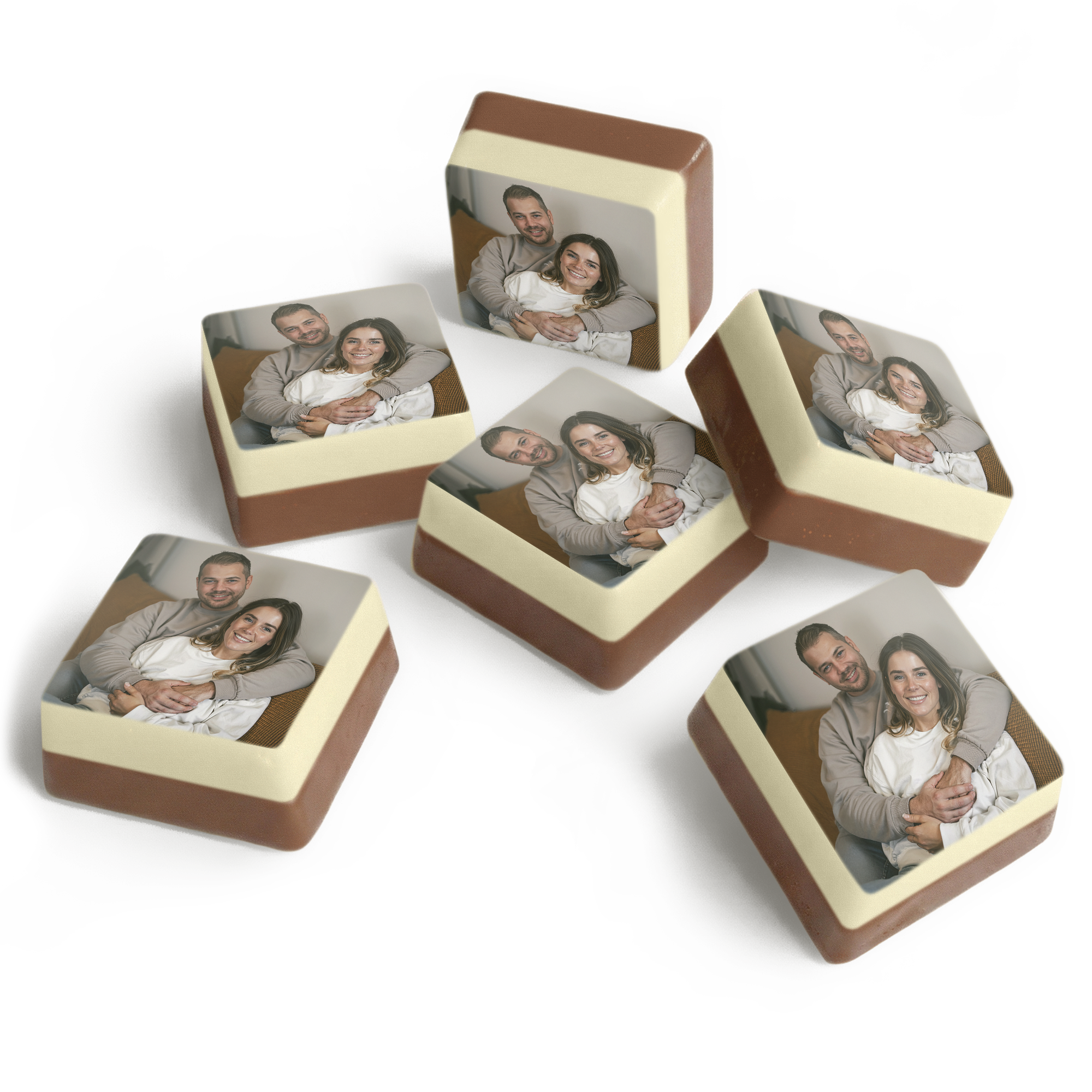 Chocolats personnalisés - Carré massif - 12 pièces