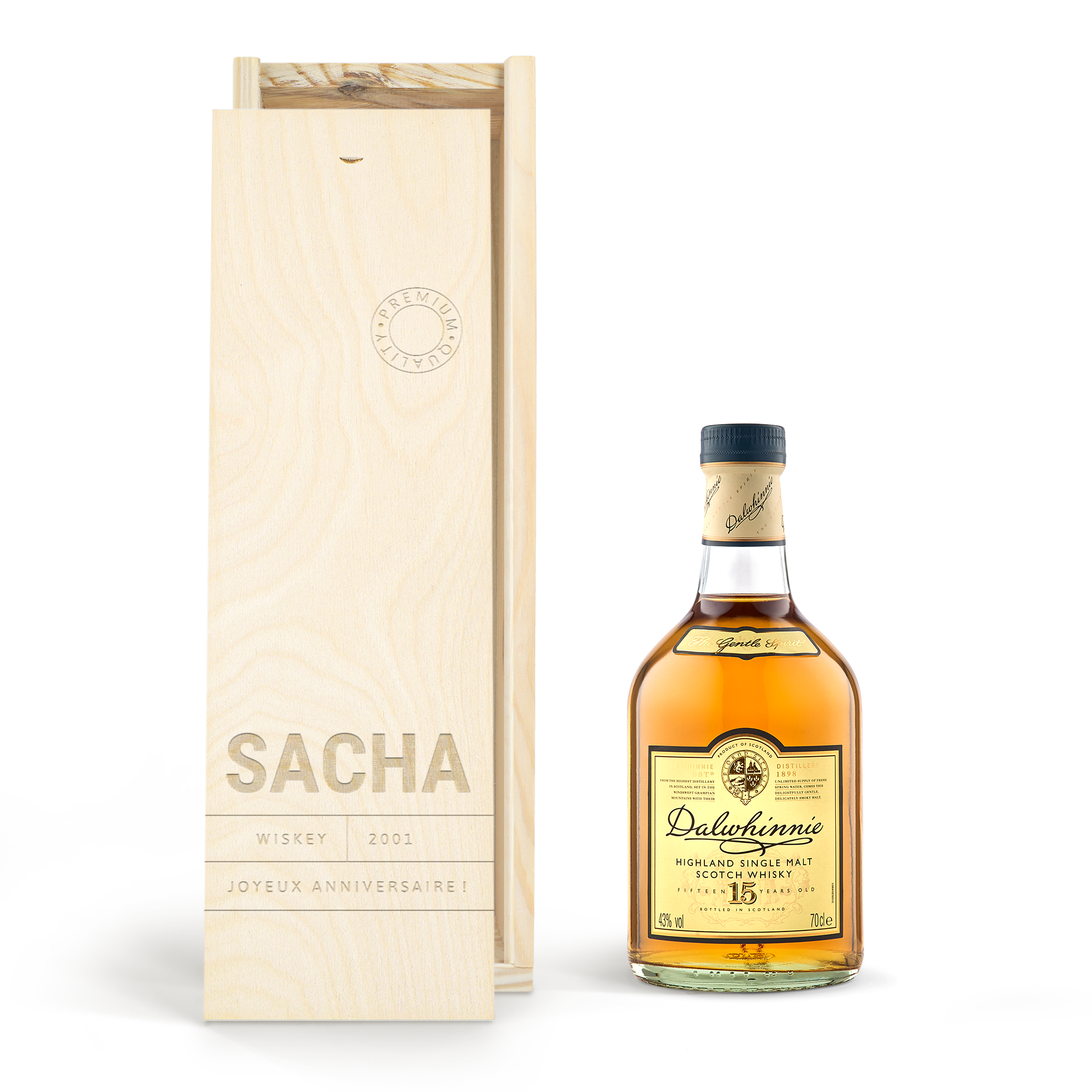 Coffret whisky personnalisé - Dalwhinnie 15 ans