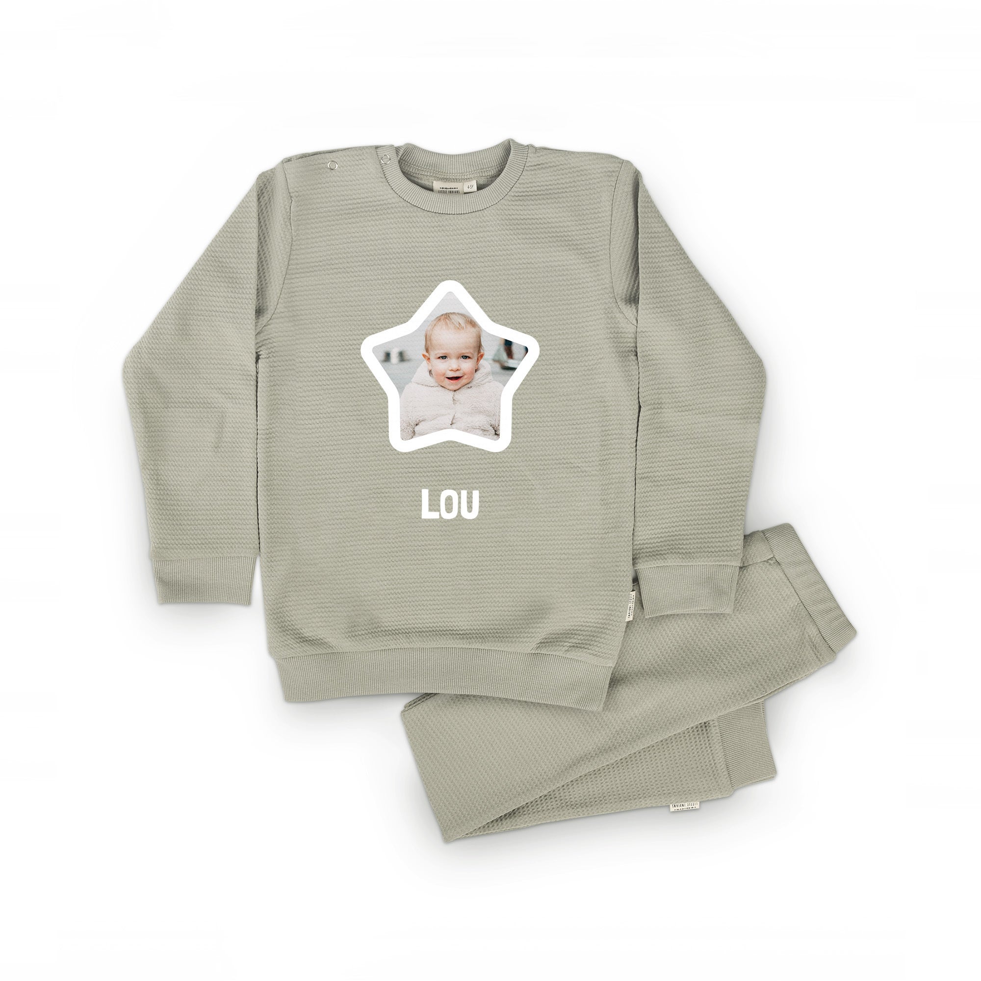 Pyjama Enfant Personnalisé - Vert clair- 2/3 ans