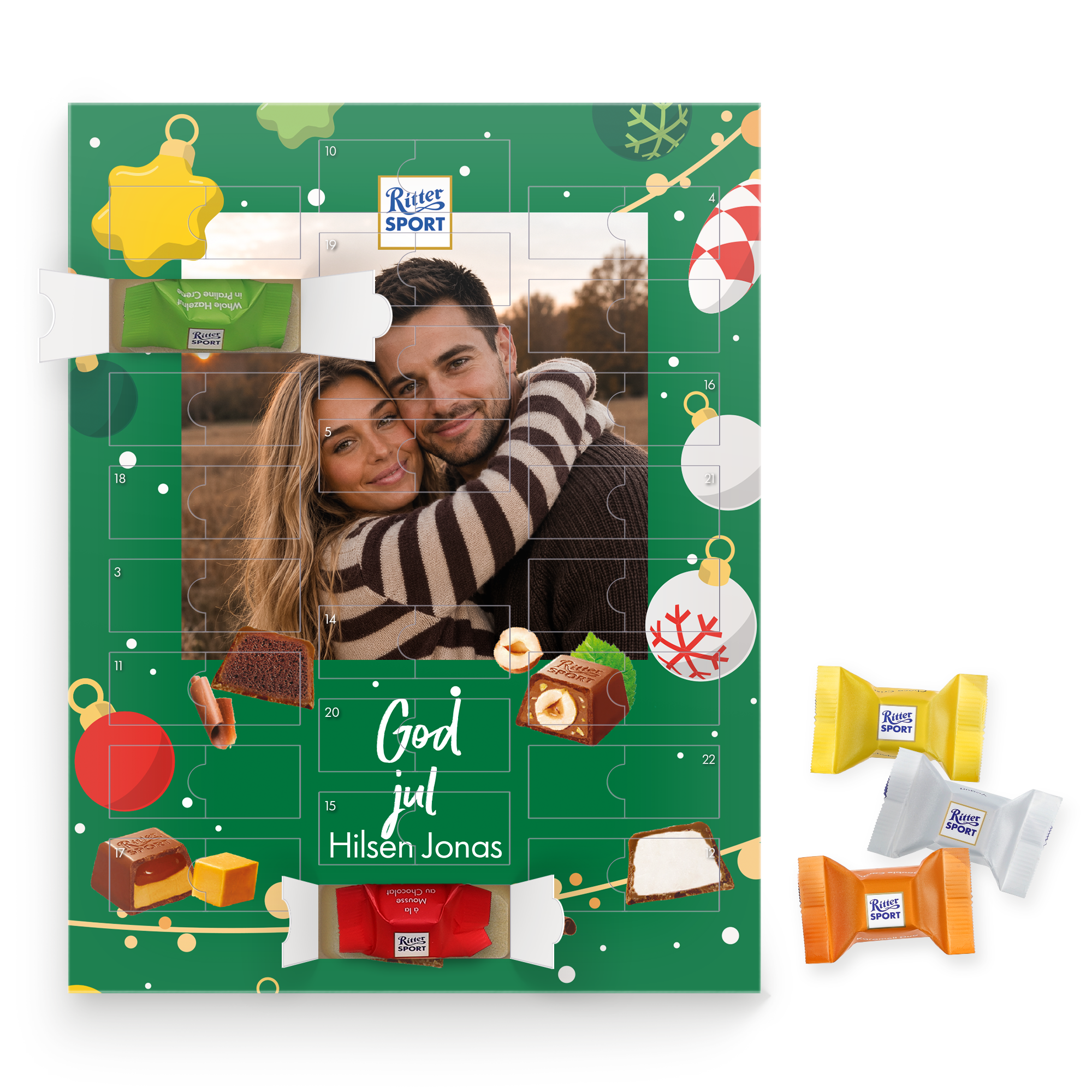 Personlig Ritter Sport adventskalender