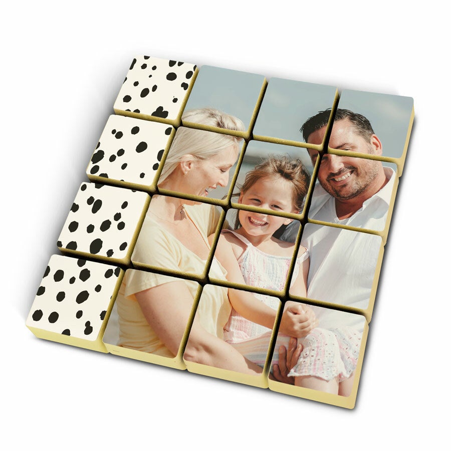 Csokoládé praliné puzzle fotóval - 16 darab