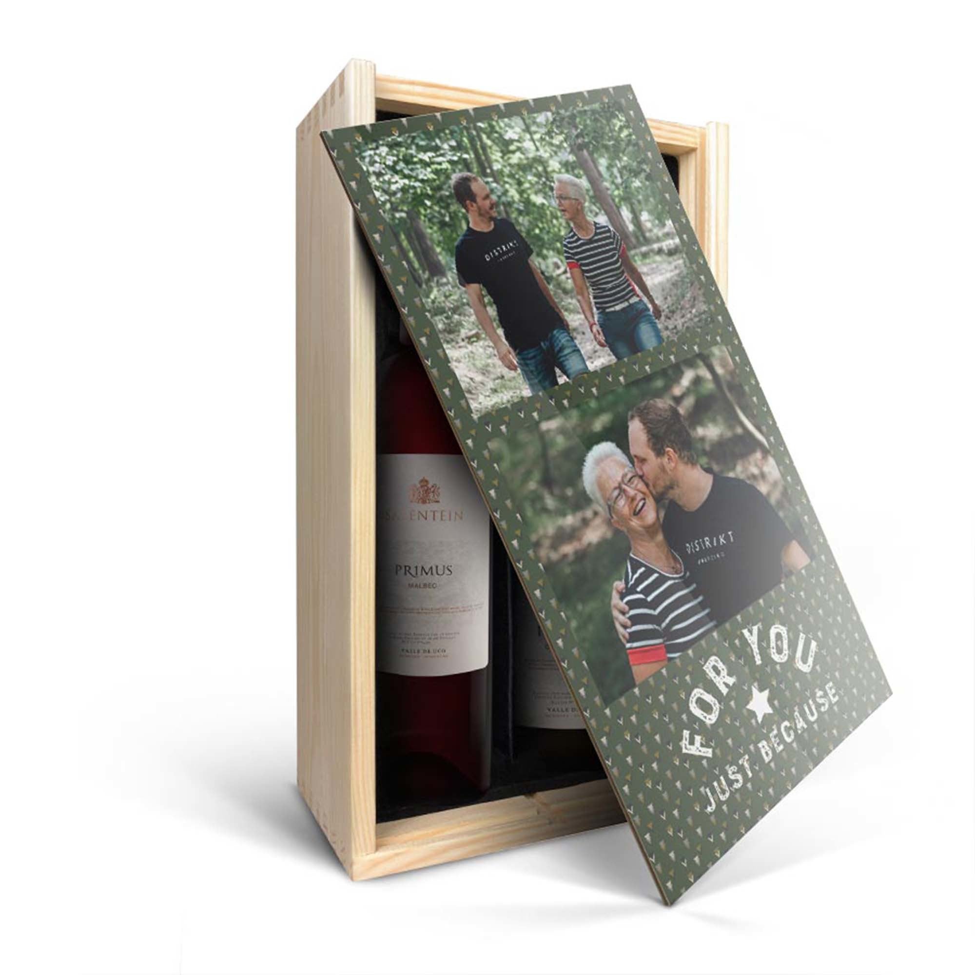 Pacote de vinho em caixa impressa - Salentein Primus Malbec e chardonnay