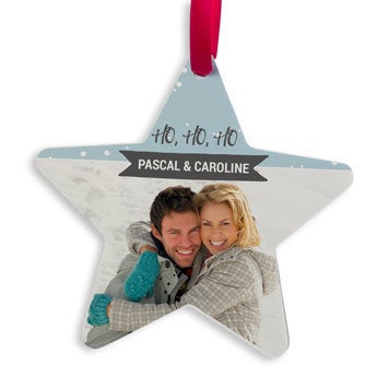 Décoration de Noël en aluminium - Étoile de Noël (jeu de 4)