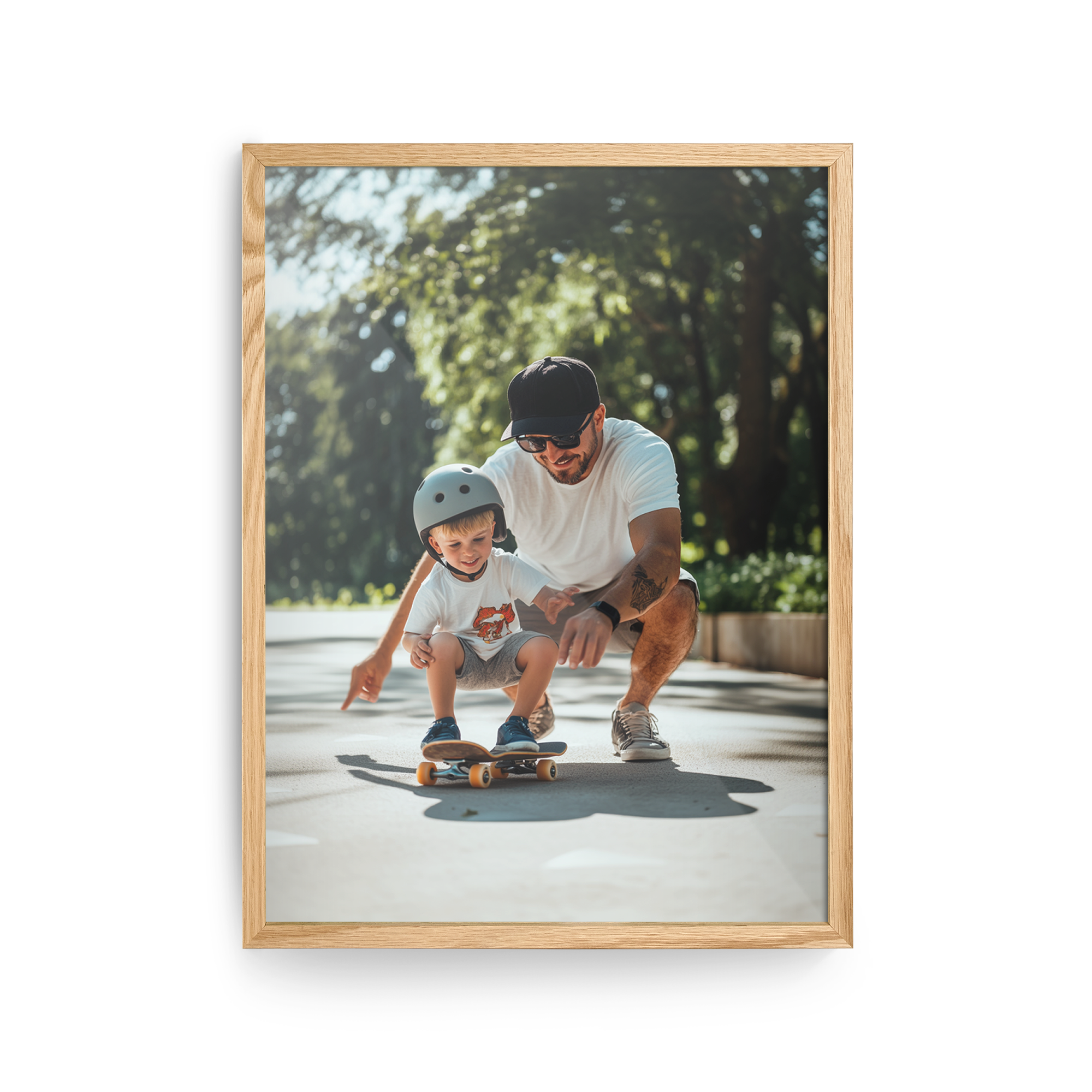 Personalized photo in wooden frame 30x40