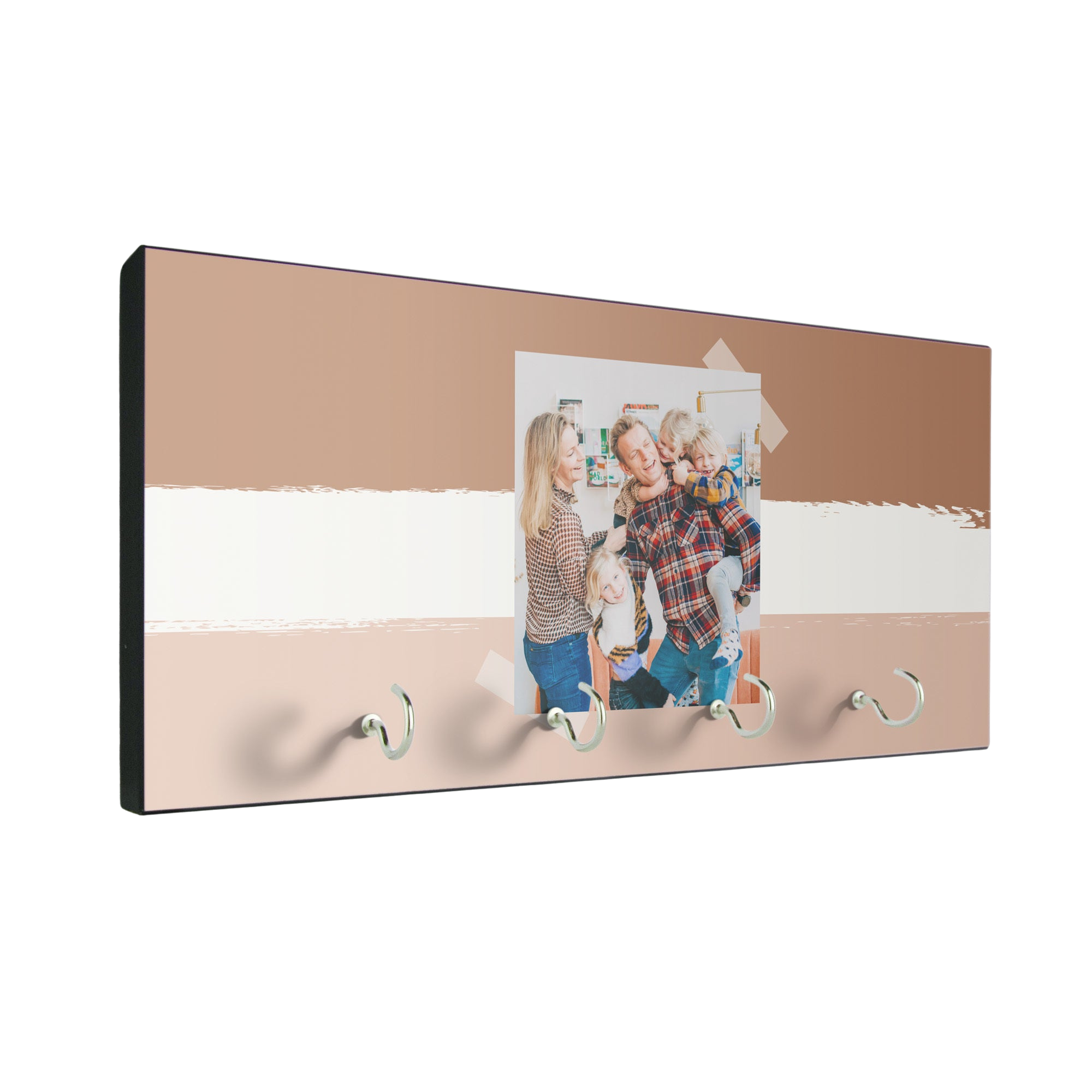 Personalised key rack - Hardboard - 4 key hooks