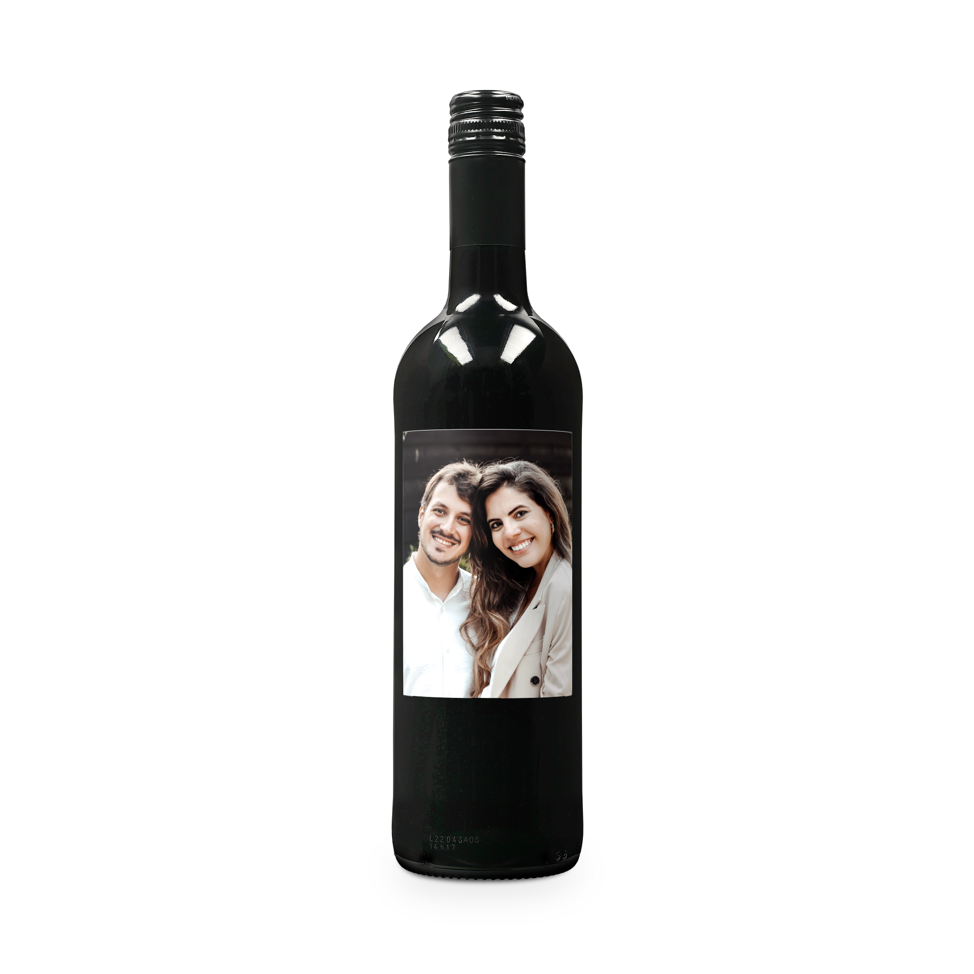 Rødvin med personlig etikette og trækasse - Belvy