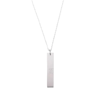 Collar de barra plana con nombre