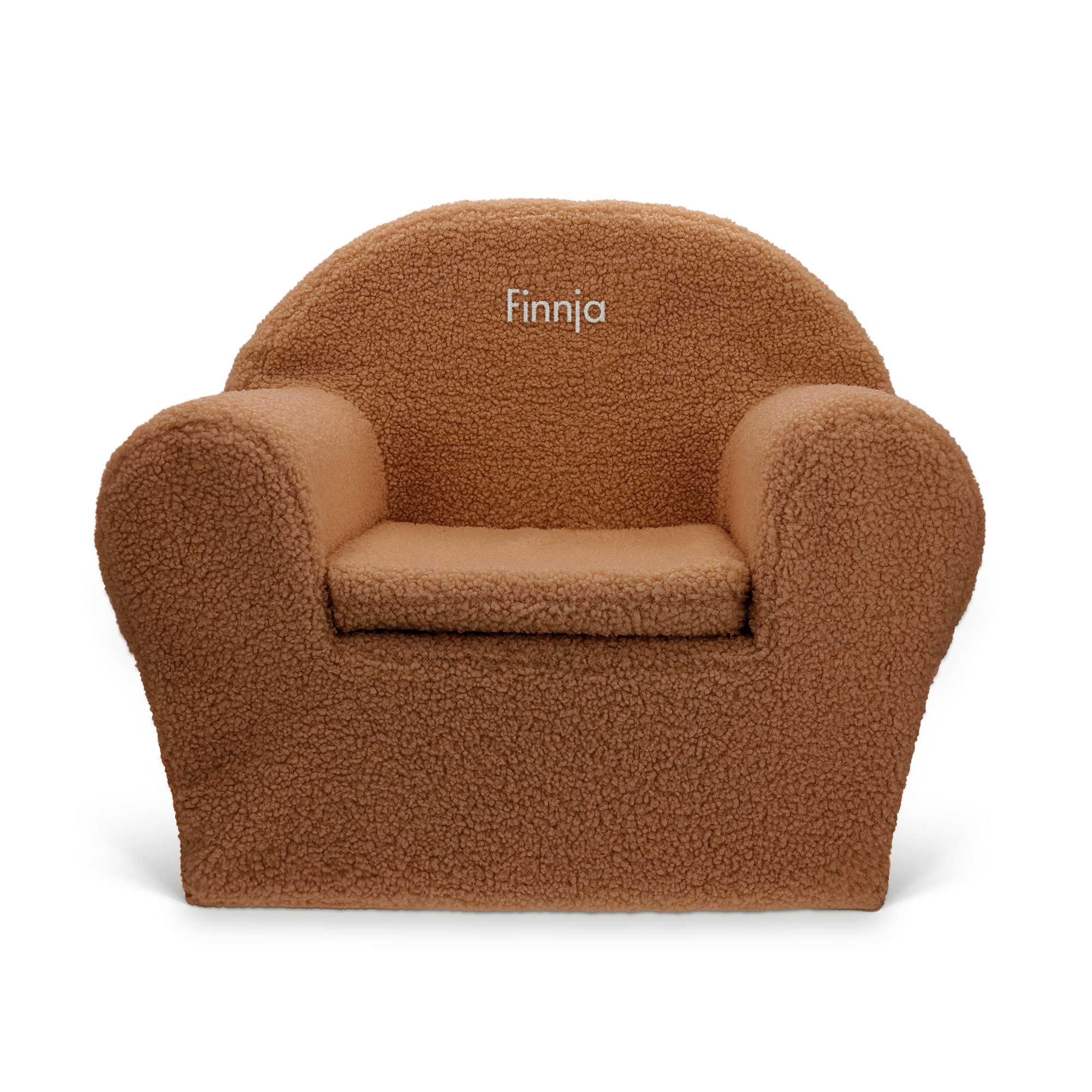 Personalisierter Kindersessel aus Teddy-Stoff - Braun - Bestickt