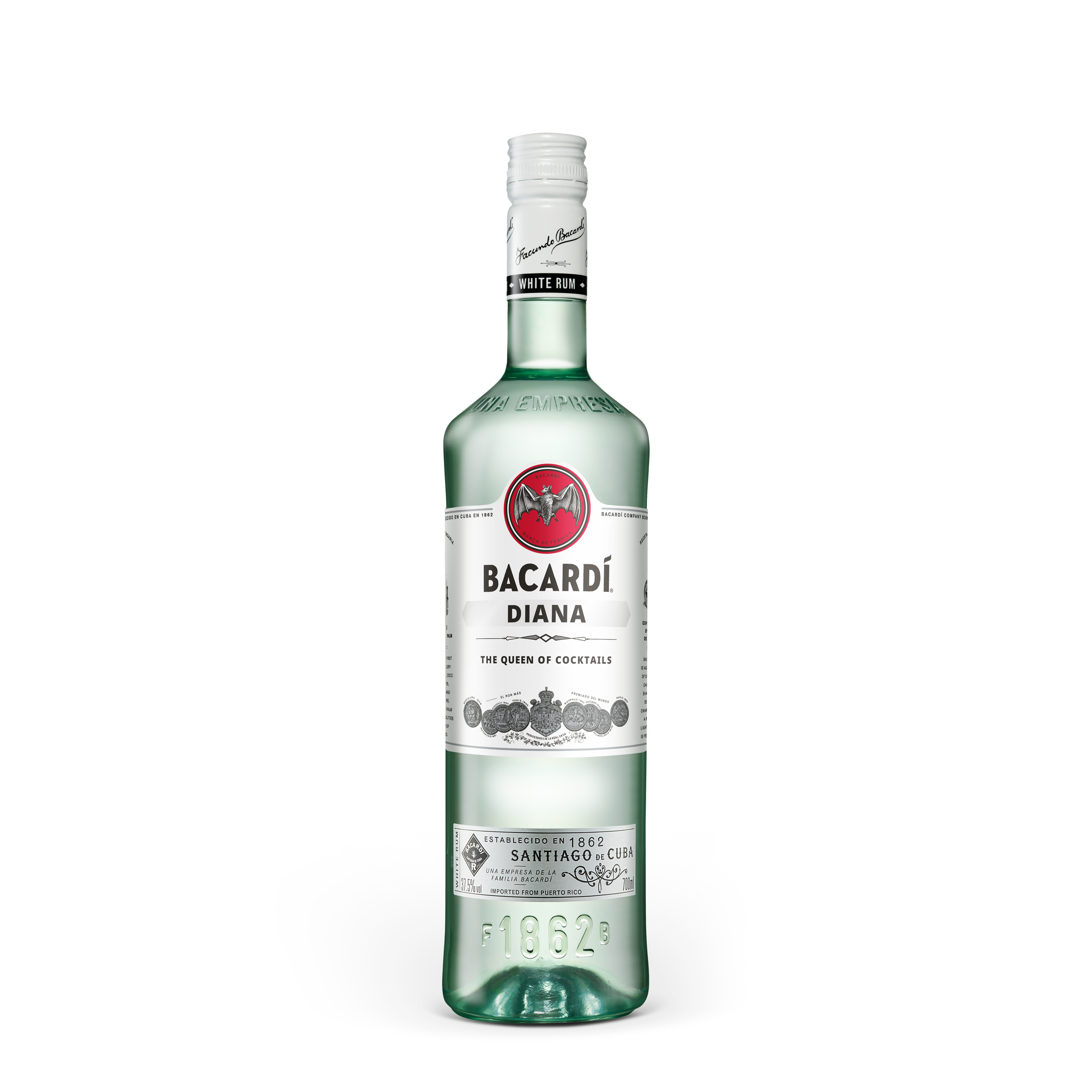 Weißer Rum mit bedrucktem Etikett - Bacardi (0,7l)