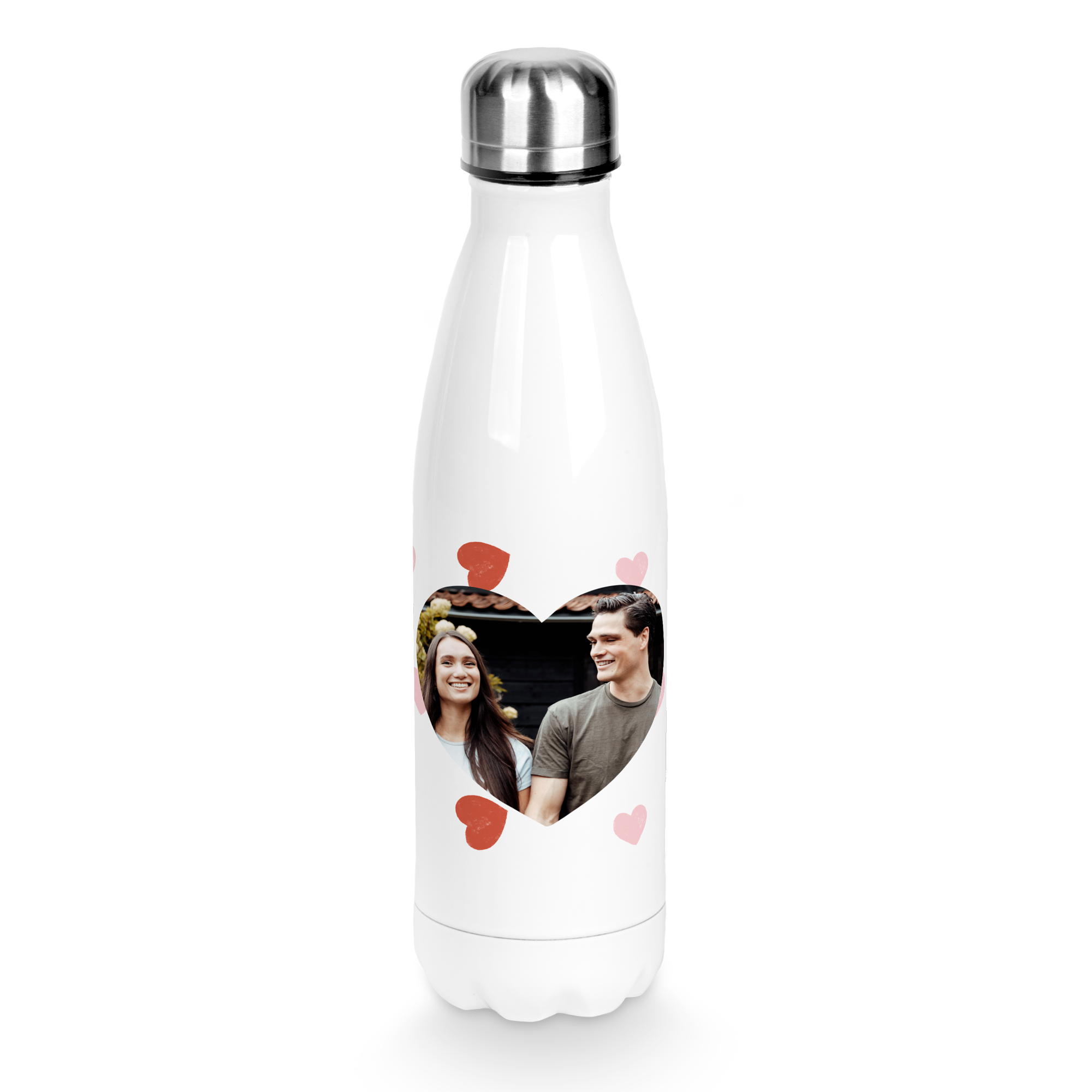 Personalised insulated water bottle - White
