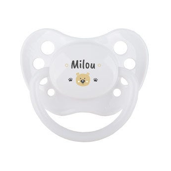 Speen met naam - Wït