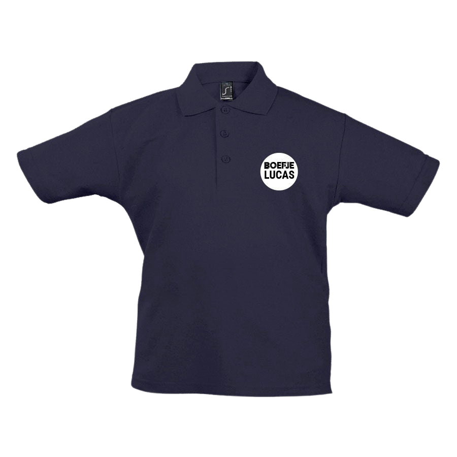 Polo voor kinderen bedrukken - Navy - 10 jaar