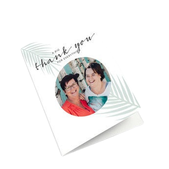 Personalised greeting card - Thank you - XL - Portrait