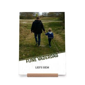 Houten Vaderdag kaart - Verticaal