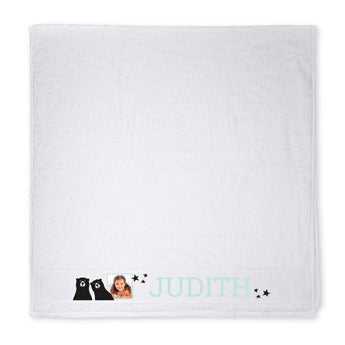 Photo beach towel - White