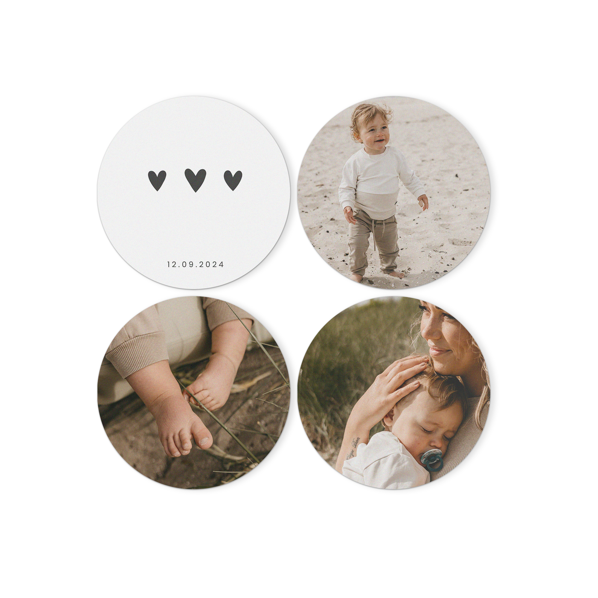 Personalised Forex wall art panel - Round - 4 pcs