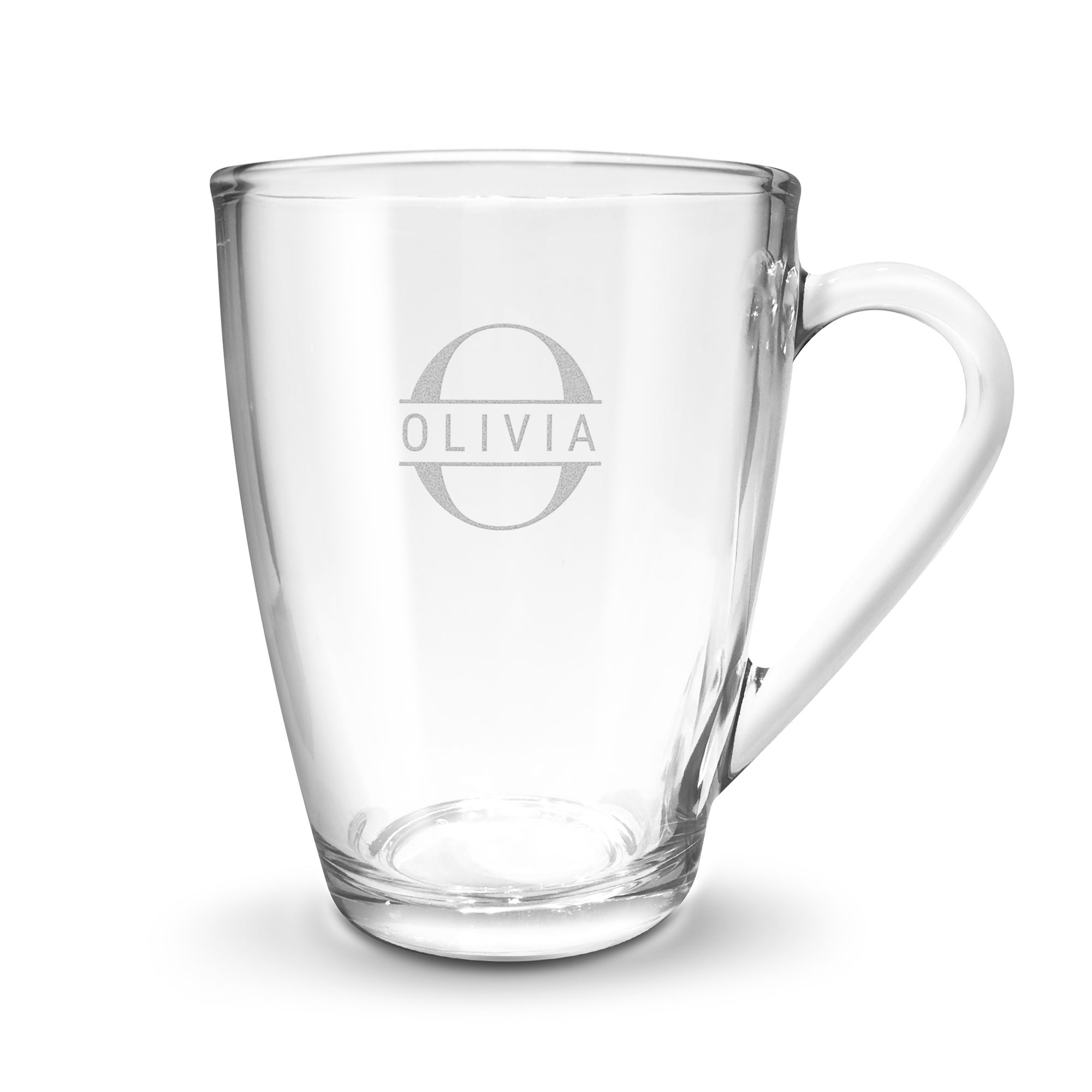 Personalised glass mug - 6 pcs - Engraved