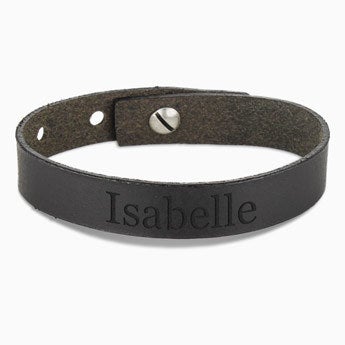 Leather bracelet women - Black