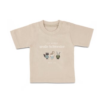 Baby T-Shirt - Kurzam - Beige - 50/56