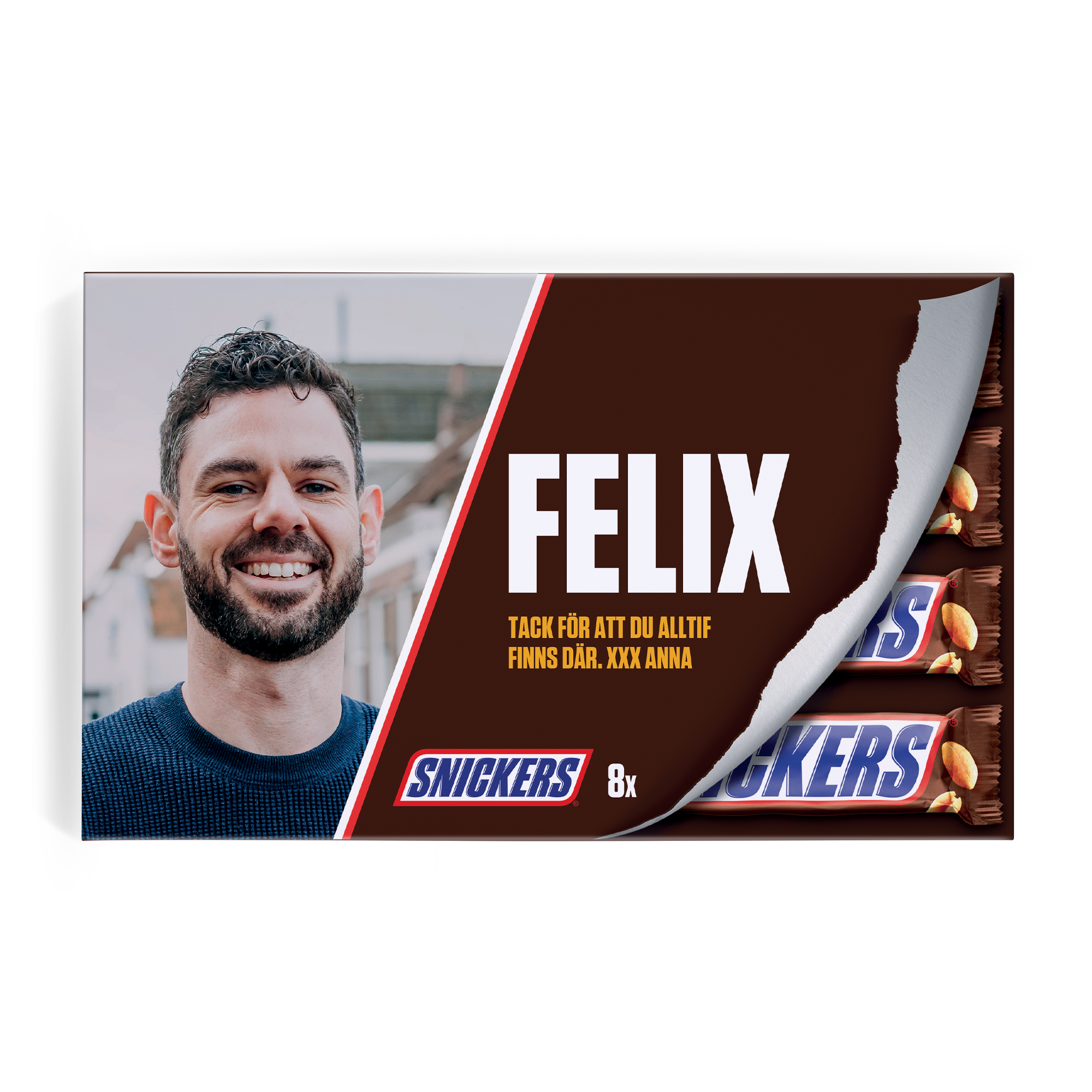 Personlig Snickers presentförpackning