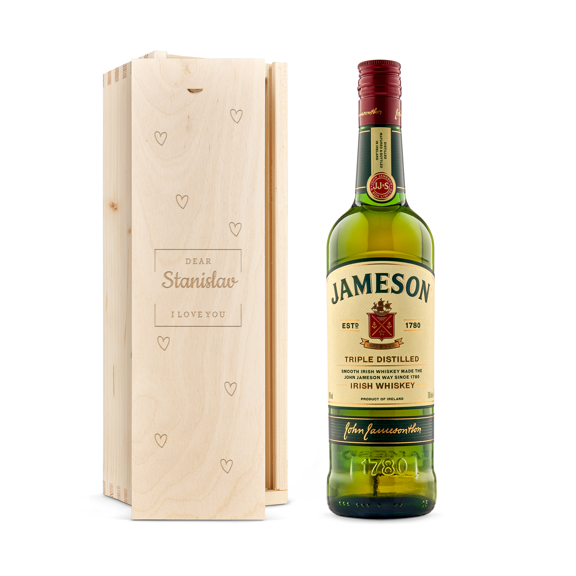 Whisky Jameson– rytá krabice