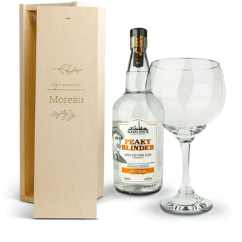 Coffret gin Peaky Blinders - couvercle gravé