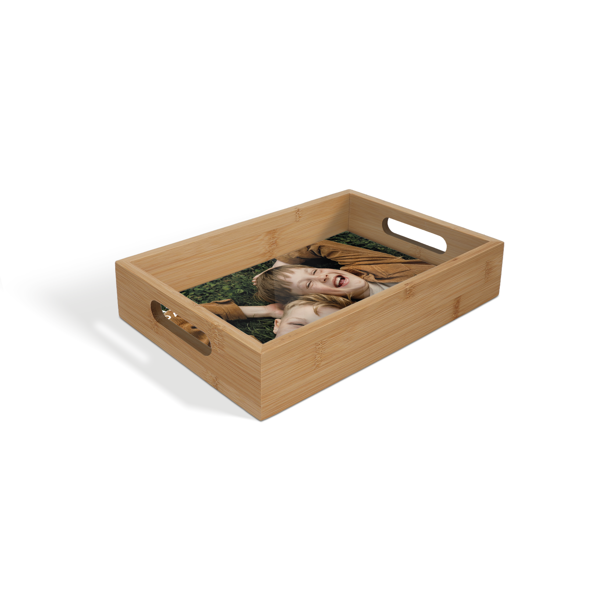 Personalisiertes Holz-Serviertablett - Beige - 20 x 30 cm
