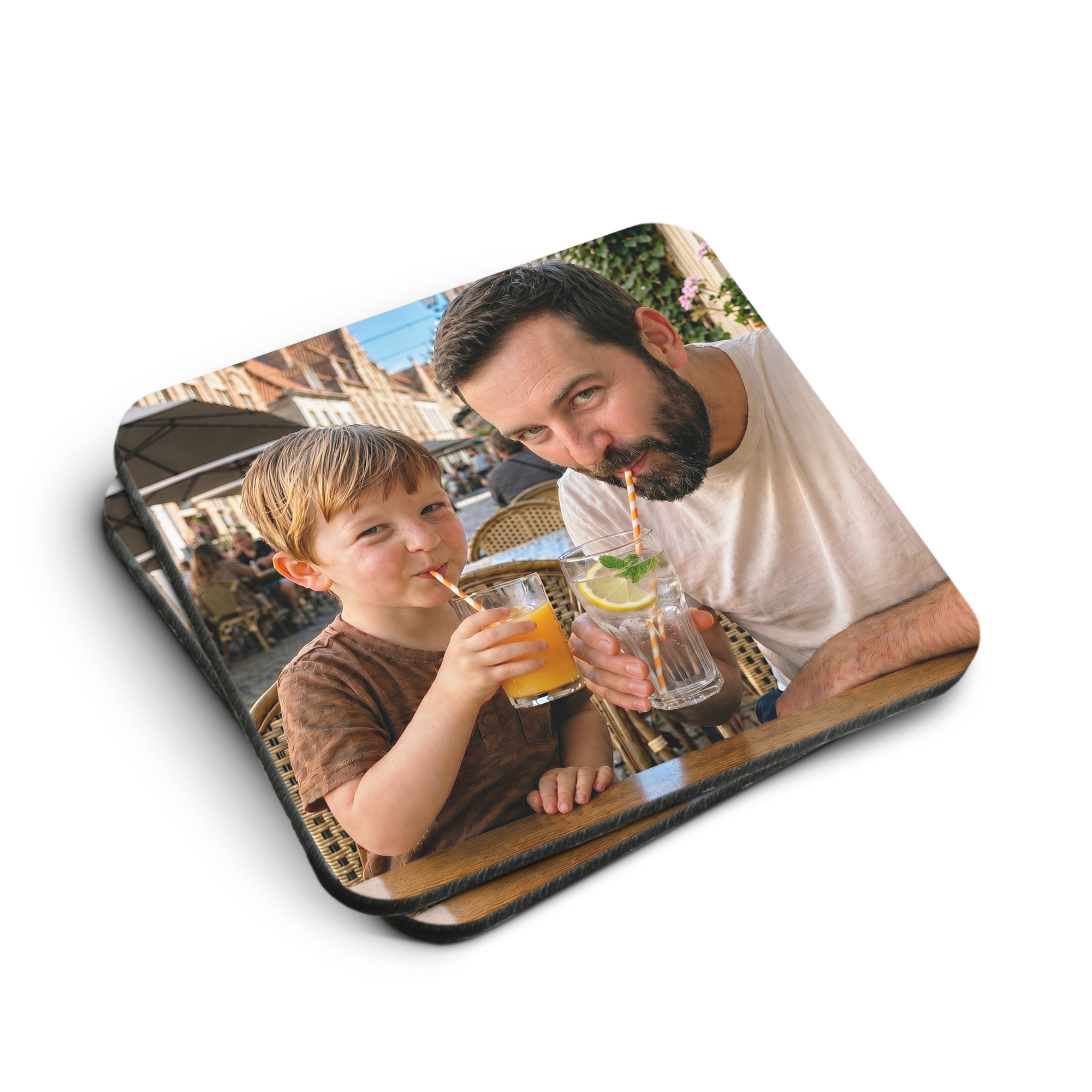 Personalised square coaster - 2 pcs