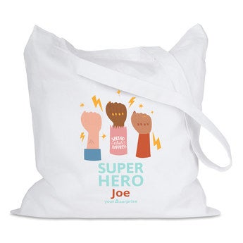 Bolsa de tela - Blanco - Superhéroes