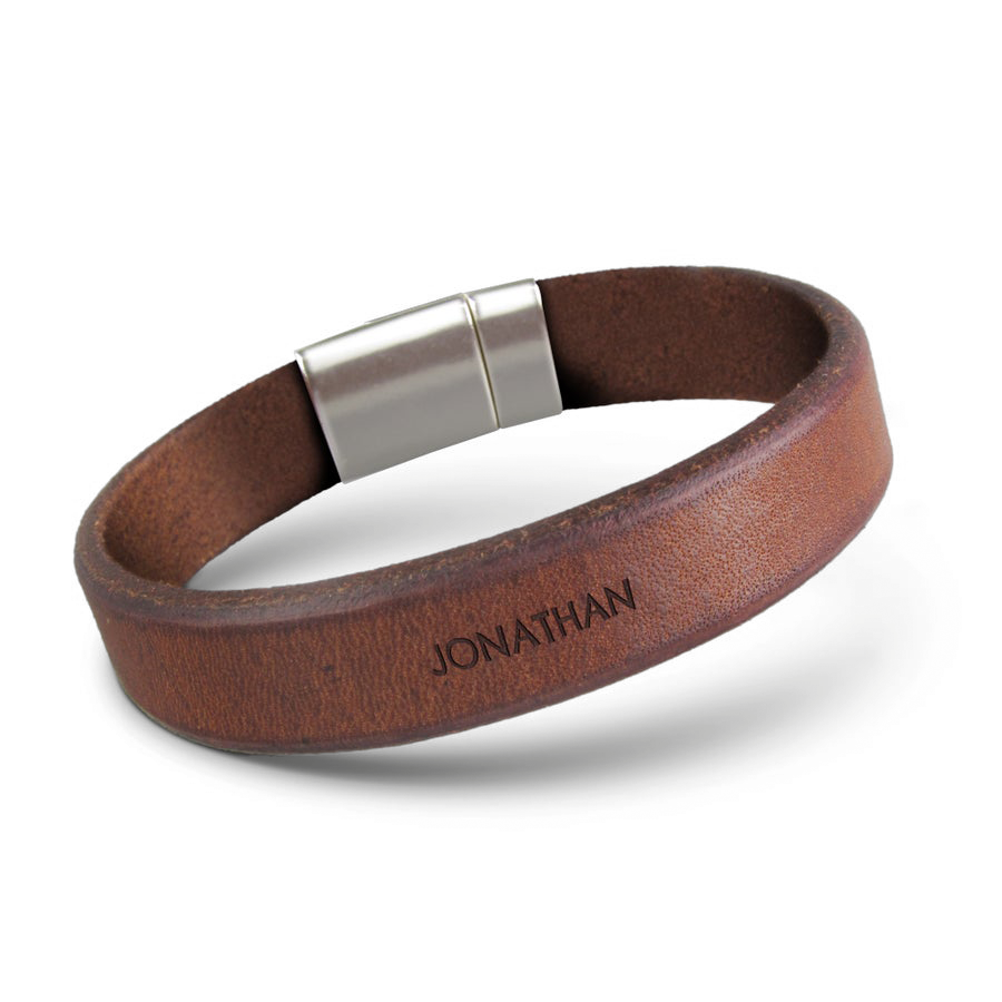 Lederarmband mit Gravur - Magnetisches 